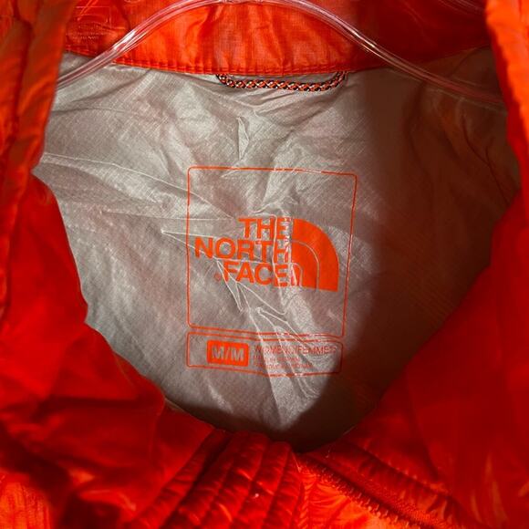 The North Face Thermoball Vest Womens M Blaze Orange Puffer Zip Pocket Outdoorsy - Picture 2 of 10
